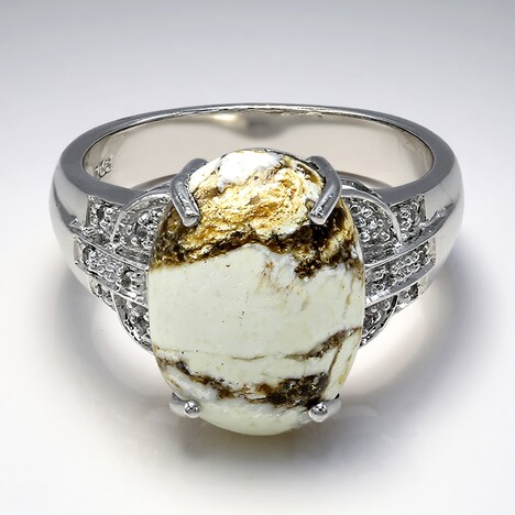 Anello in argento con Magnesite
