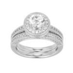 Bague en argent et Topaze blanche