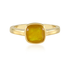 Anillo en plata con Zafiro amarillo de Madagascar