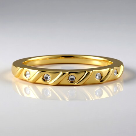 Anello in argento con Diamante I2 (I)