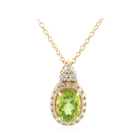 Burmesischer Peridot-Silberhalskette