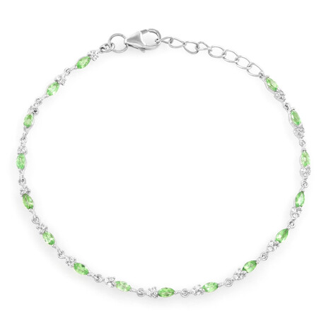 Tsavorite Silver Bracelet