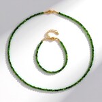 Parure en argent et Diopside de Russie