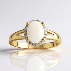 Anello in oro con Opale di Welo AAA
