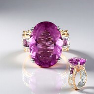 Pink Flouorite Silver Ring (Gems en Vogue)