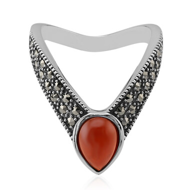 Bague en argent et Grenat du Mozambique (Annette classic)