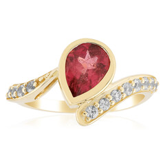 Brasilianischer Pinkfarbener Turmalin-Goldring