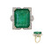 Bague en or et Emeraude de Zambie AAA (D'vyere)