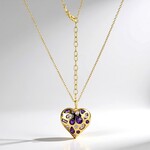 Collana in argento con Ametista Zambiana (Adela Silber)