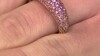 Anillo en oro con Zafiro de Ceilán púrpura no calentado