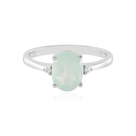 Zilveren ring met een Aqua Chalcedoon
