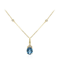 Collier en or et Topaze bleu de Londres (CIRARI)