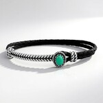 Bracelet en argent et Turquoise verte (Desert Chic)