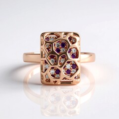 Anello in argento con Ametista