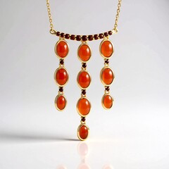 Collana in argento con Corniola (KM by Juwelo)