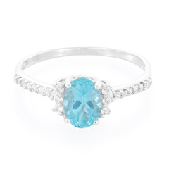 Blue Apatite Silver Ring