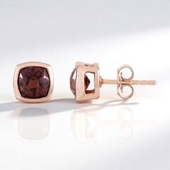 Orecchini in argento con Zircone Rosa (Adela Silber)