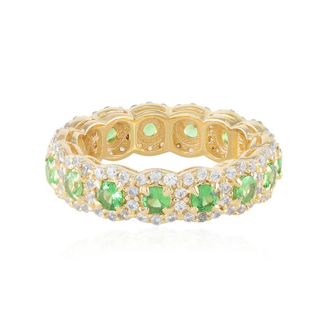 Anillo en plata con Tsavorita de Tanzania