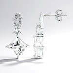 Orecchini in argento con Topazio Bianco