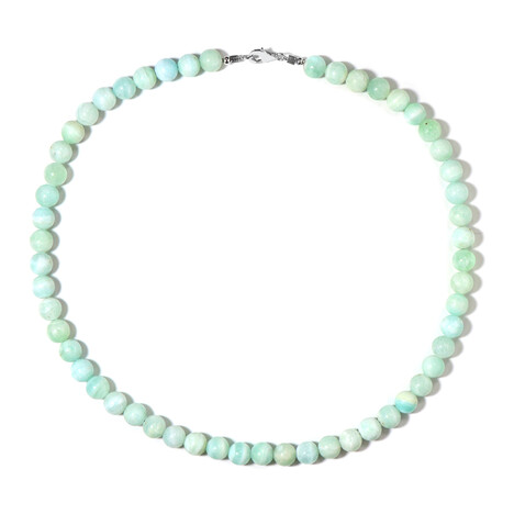 Zilveren halsketting met blauwe aragonieten