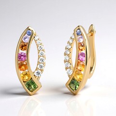 Orecchini in oro con Zaffiro Fancy (CIRARI)