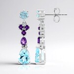 Orecchini in argento con Topazio Blu Cielo