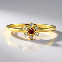 Anello in argento con Spinello Rosso