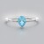 Anello in argento con Topazio Blu Cielo