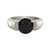Bague en argent et Spinelle noir