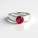 Anello in argento con Zaffiro Rosa del Madagascar (de Melo Essence)