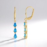 Orecchini in argento con Apatite Blu Neon