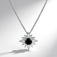 Collana in argento con Spinello Nero