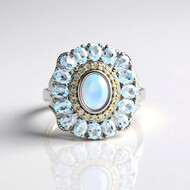 Anello in argento con Opale di Welo (Dallas Prince Designs)