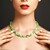 Collier en argent et Quartz vert forêt