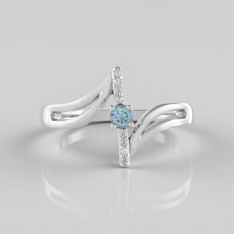 Anello in argento con Acquamarina Santa Maria
