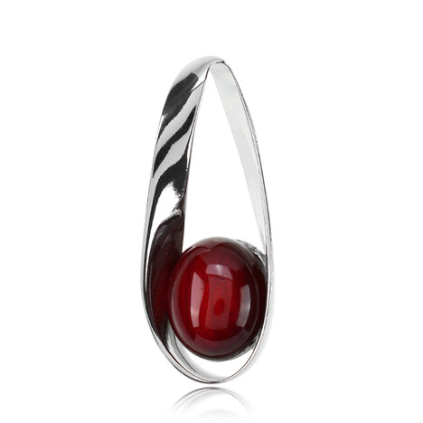 Roter Kolumbianischer Bernstein-Silberanhänger (dagen)