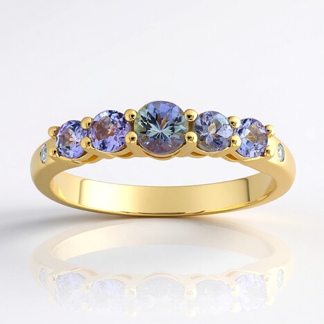 Anello in oro con Tanzanite (non riscaldata)