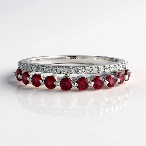 Anello in argento con Spinello Rosso