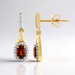 Orecchini in oro con Zircone Kings Plains Rosso