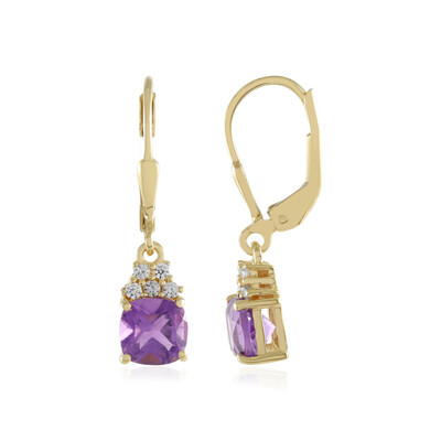 Siberian Amethyst Silver Earrings