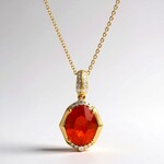 Collana in oro con Opale di Fuoco Messicano (CIRARI)