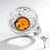 Anello in argento con Ambra Baltica Cognac (dagen)
