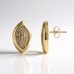 Orecchini in oro con Diamante Champagne I2 (de Melo Gold)