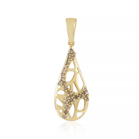 Zawieszka na srebro i Diament I2 szampański  (Ornaments by de Melo)