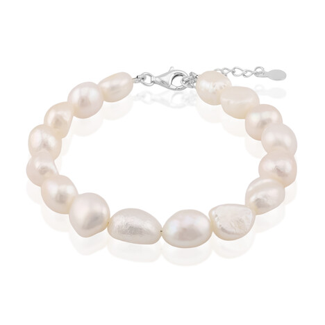 Brazalete en plata con Perla blanca Freshwater (TPC)