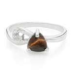 Rotes Tigerauge-Silberring