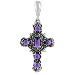 Zilveren hanger met een Zambia-amethist (Desert Chic)