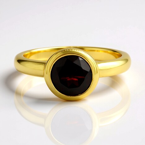 Anello in argento con Granato Mozambico