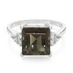 Anillo en plata con Cuarzo ahumado