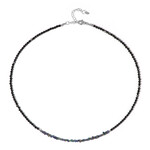 Edelstein-Silberhalskette